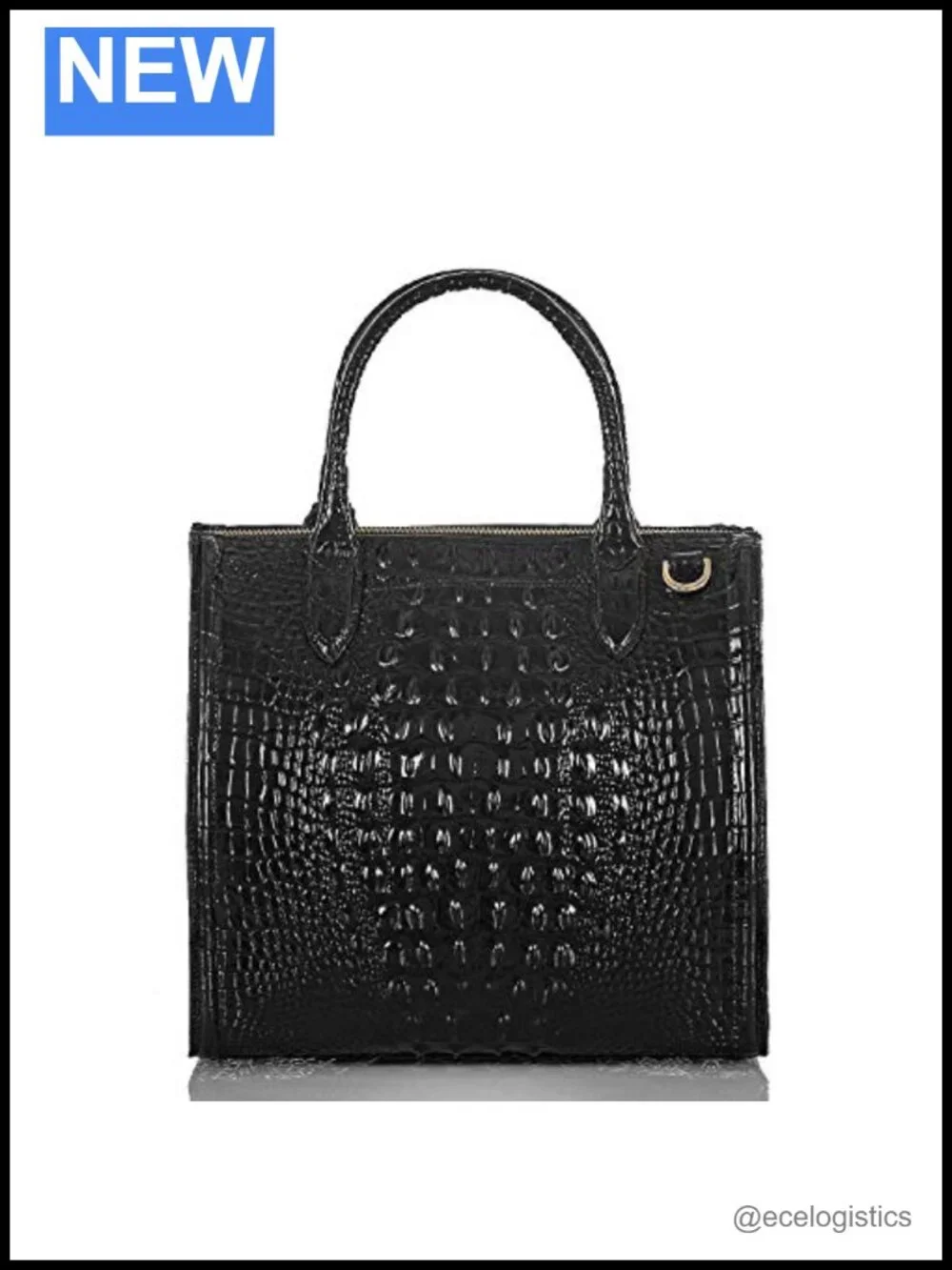 Genuine Leather Designer Satchel Handbag with Crossbody Strap